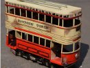 Red Handmade Medium Scale Tinplate Manchester Tramcar Model