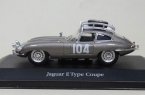 Silver 1:43 Scale Atlas Diecast Jaguar E-Type Coupe Model