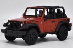 White / Orange 1:18 Scale Maisto Diecast Jeep Wrangler Model