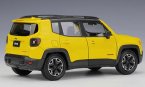 1:24 Scale White / Yellow/ Red Welly Diecast Jeep Renegade Model
