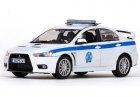 White 1:43 Police Diecast Mitsubishi Lancer Evolution X Model