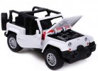 1:32 Scale Red / White / Yellow Kids Diecast Jeep Wrangler Toy