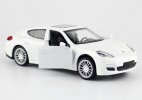 White / Blue 1:43 Scale Kids Diecast Porsche Panamera S Toy