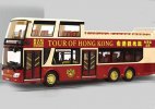 1:42 Red Hong Kong Sightseeing Diecast Double Decker Bus Toy