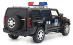 Kids 1:24 Scale White / Black Police Diecast Hummer H3 Toy