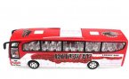 Long Size Red / White Plastic Electric Kids Bus Toy