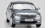 1:18 Scale Cyan / White / Gray Diecast Skoda Rapid Model