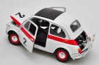 White 1:18 Scale Welly Diecast Fiat Nuova 500 Model