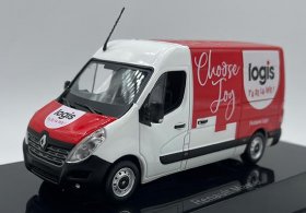White-Red 1:43 Scale NOREV Diecast Renault Master Van Model