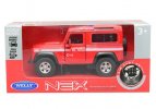 Red / White 1:36 Scale Welly Diecast Land Rover Defender Toy