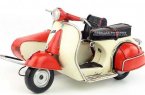 1:8 Scale Red / Green Retro Tinplate Vespa Sidebar Model