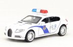 White / Black 1:32 Scale Police Diecast Bugatti Galibier Toy