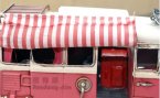 Medium Scale Red Tinplate 1966 VOLKSWAGEN DELUXE BUS Model