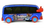 Blue Cartoon Design Avenger Theme Kids Electric Bus Toy