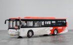 1:64 Scale Red-White NO.666 Diecast Sunwin City Bus Model