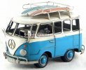 Medium Scale Tinplate Red / White Handmade Vintage VW Style Bus