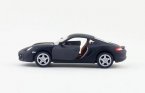 Matte Black 1:34 Scale Diecast Porsche Cayman S Car Toy