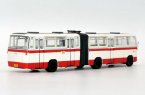 Red-White NO.402 1:64 Diecast Beijing Articulated Bus Model