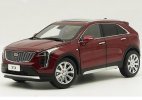 Dark Red 1:18 Scale Diecast 2022 Cadillac XT4 SUV Model