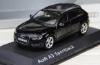 Black / White / Red 1:43 Scale Diecast Audi A3 Sportback Model