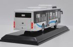 White 1:64 Diecast BYD 12M Battery Electric City Bus Model