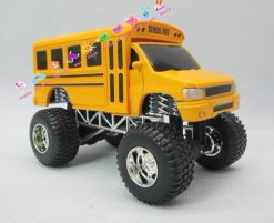 1:64 Scale Kids Yellow Big Tires School Bus Toy