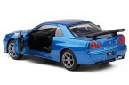 Kids 1:36 Scale Diecast Nissan Skyline GT-R R34 Toy