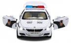 White 1:32 Scale Kids Police Theme Diecast BMW M6 Toy