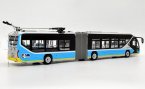 Blue 1:43 Scale Diecast Foton BJDWG 180F Trolley Bus Model