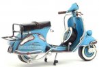 1:8 Scale Blue Vintage Tinplate 1965 Vespa Scooter Model