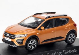 Orange 1:43 Scale NOREV Diecast Dacia Sandero Stepway Model