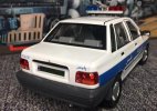 1:24 Scale White-Blue Welly Iran Police Diecast Kia Pride Model