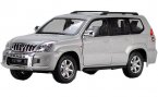 White / Silver 1:24 Scale Diecast Toyota Land Cruiser Prado