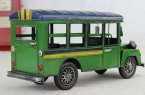 Green / Blue Large Scale Tinplate Vintage School Bus Model