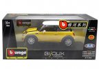 Yellow / Red 1:24 Scale Bburago Diecast Mini Cooper S Car Model