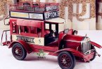 1:18 Scale Red Tinplate MercedesBenz Double Decker Bus Model