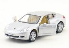 Silver / Blue / Red 1:40 Diecast Porsche Panamera S Toy