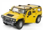 Yellow / Blue 1:27 Scale Maisto Diecast 2003 Hummer H2 Model