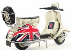 Union Jack Painting Retro 1:8 Tinplate Vespa Scooter Model