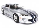 1:18 Silver Bburago Diecast Dodge Viper GTS Coupe Model