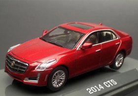 White / Red 1:64 Scale Diecast 2014 Cadillac CTS Model