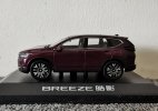 1:43 Scale White / Purple Diecast 2020 Honda Breeze SUV Model