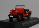 Red 1:43 Scale IXO Diecast Jeep Willys Car Model