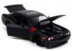 1:24 Scale Matte Black Diecast 2008 Dodge Challenger SRT Model