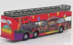 Kids Happy Amusement Park Red Diecast Double Deceker Bus Toy