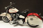 White Large Scale Handmade Tinplate 1940s Indian Motorcycle