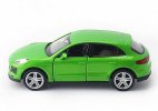 1:36 Scale Kids Blue / Green Diecast Porsche Macan S SUV Toy