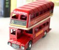 Large Scale Tinplate NO.8 Red London Double Decker Bus Model