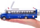 Blue 1:55 Scale Kids Diecast Police School Bus Toy