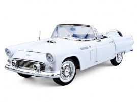 1:18 Red / White MotorMax Diecast 1956 Ford Thunderbird Model